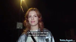 Public Agent Ginger haired babe squirts all over my blarney